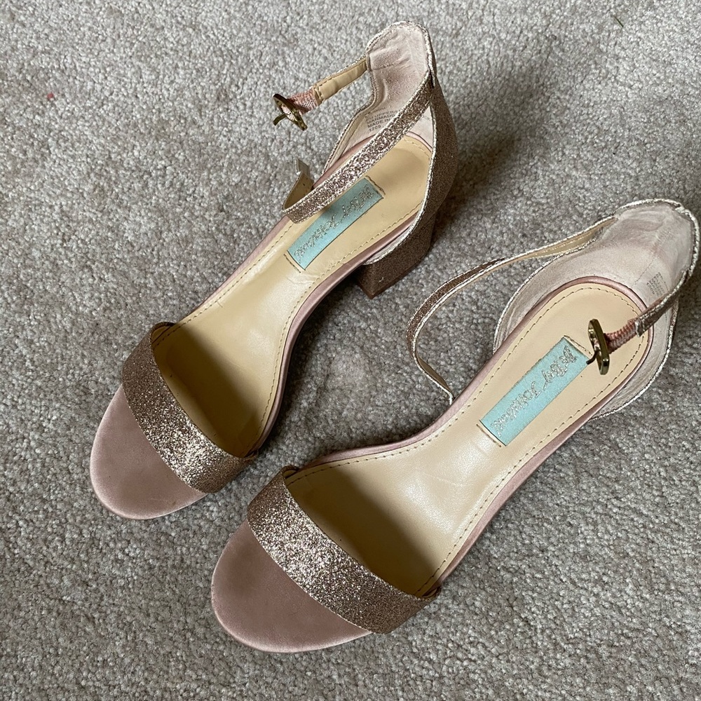 Blue by Betsey Johnson Glitter Heels